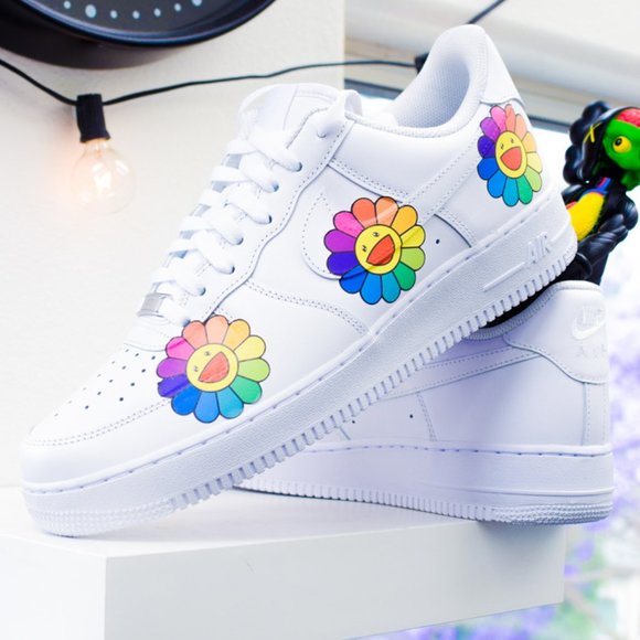 Custom Air Force 1 with Takashi Murakami... | Depop Custom Air Force 1 - \